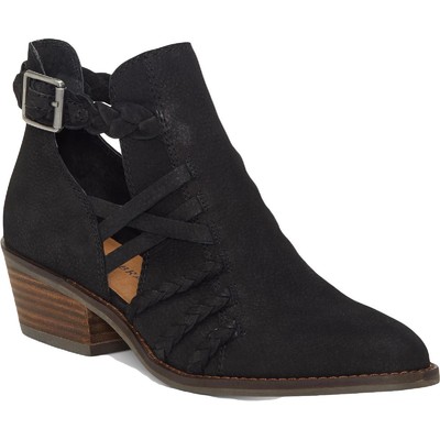 Женские ботильоны-ботильоны с пряжкой Lucky Brand, черные, 8.5 Medium (B, M) BHFO 1568