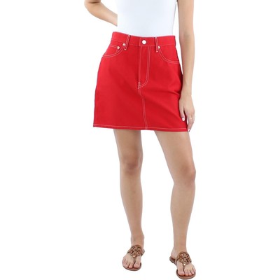 Женская красная мини-юбка Helmut Lang из короткой джинсовой ткани 30 BHFO 0425
