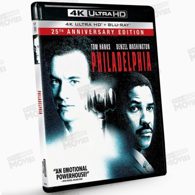 NEW Philadelphia (1993) 4K Ultra HD Blu-ray 2-Disc US Release w/Tom Hanks