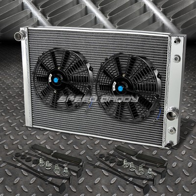 3-РЯДНЫЙ АЛЮМИНИЕВЫЙ РАДИАТОР + 2X10 ВЕНТИЛЯТОРОВ ЧЕРНОГО ЦВЕТА ДЛЯ 91-96 CORVETTE 5.7L L98/LT1 ZR-1 V8