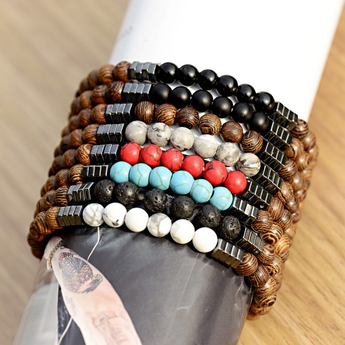 Bracelet Homme En Hématite Naturelle – Bijou Masculin élégant, Cadeau Anniversaire, Mariage Ou Quotidien - 5