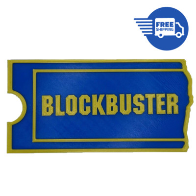 Blockbuster Video Decoration 3d Printed Sign 7 x3.5 x.6 