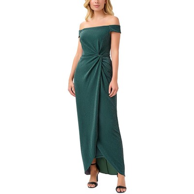 Adrianna Papell Женское вечернее платье макси с зеленым блеском, 4 BHFO 1432