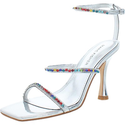 

Женские туфли без шнуровки Marc Fisher Satra на каблуке со стразами BHFO 5068, Серебряный, Satra