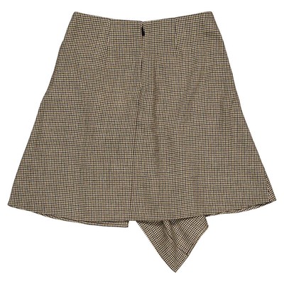 Pre-owned Chloé Chloe Ladies Beige Houndstooth Check Draped Skirt, Brand