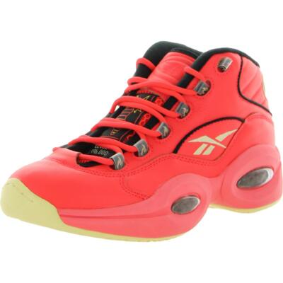 Мужские кожаные кроссовки Reebok Hot Ones Question Red/Black-Yellow BHFO 3519