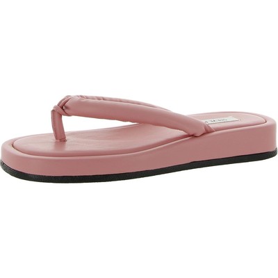

Женские розовые кожаные шлепанцы Steve Madden 37, средние (B,M) BHFO 6361, Розовый