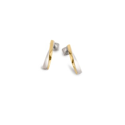 Boccia Damenschmuck, Ohrstecker, Titan, matt/pol 05035-03 teil-goldplattiert