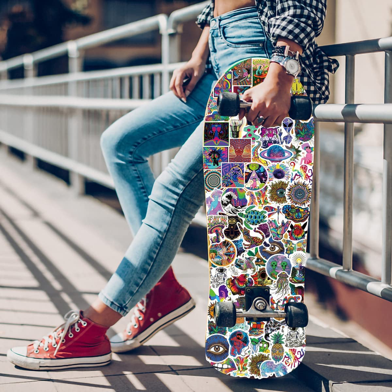 100 Hippie Trippy  Psychedelic Stickers Skateboard Vinyl Laptop Luggage Decals