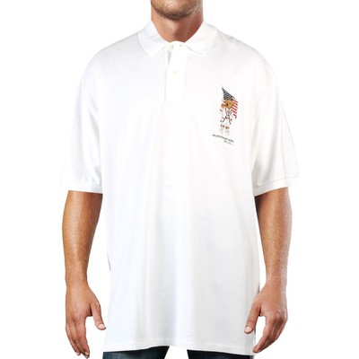 Polo Ralph Lauren Мужская белая хлопковая рубашка поло с логотипом Big & Tall 2XB BHFO 2041