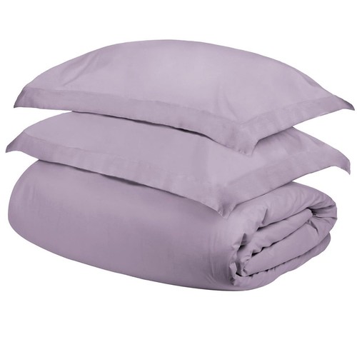 Комплект пододеяльников из хлопчатобумажной смеси Pink Lavender King с количеством нитей 300 шт., которые можно стирать