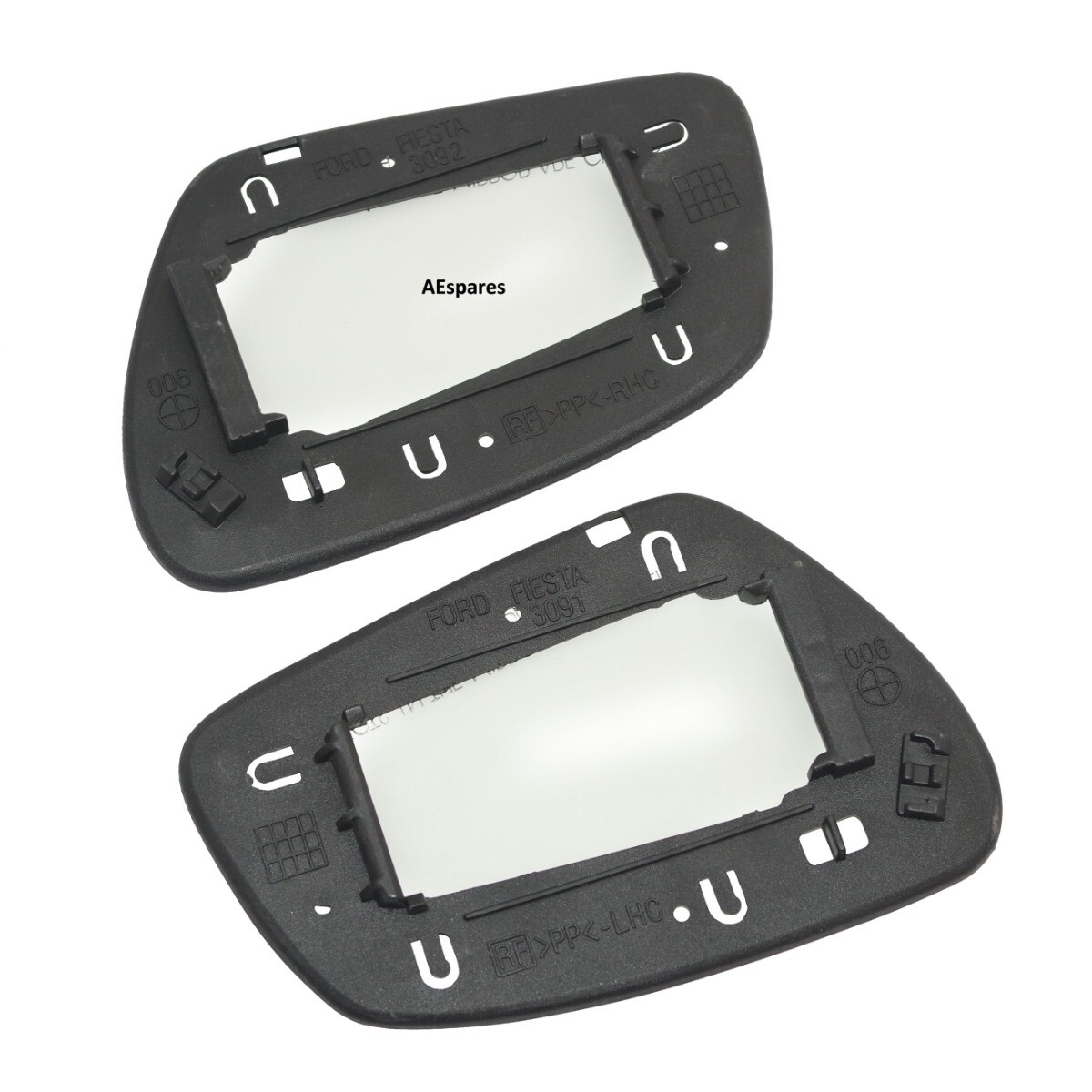 LH & RH ORVM Convex Wing Door Glass Mirror With Base Plate For Ford Fiesta 