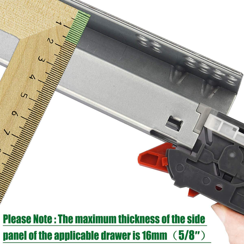 Undermount Drawer Slides 18 Inch (6 Pairs), Full Extension Soft Close Concealed