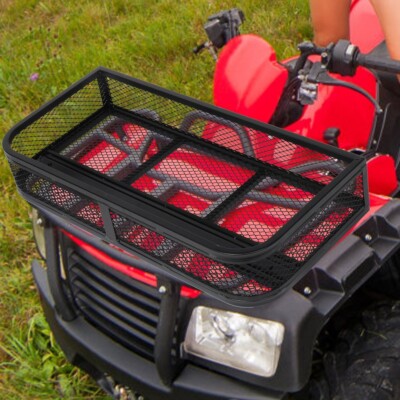 Koreyosh Heavy Duty Steel Universal ATV Front Cargo Basket Luggage Carrier Rack