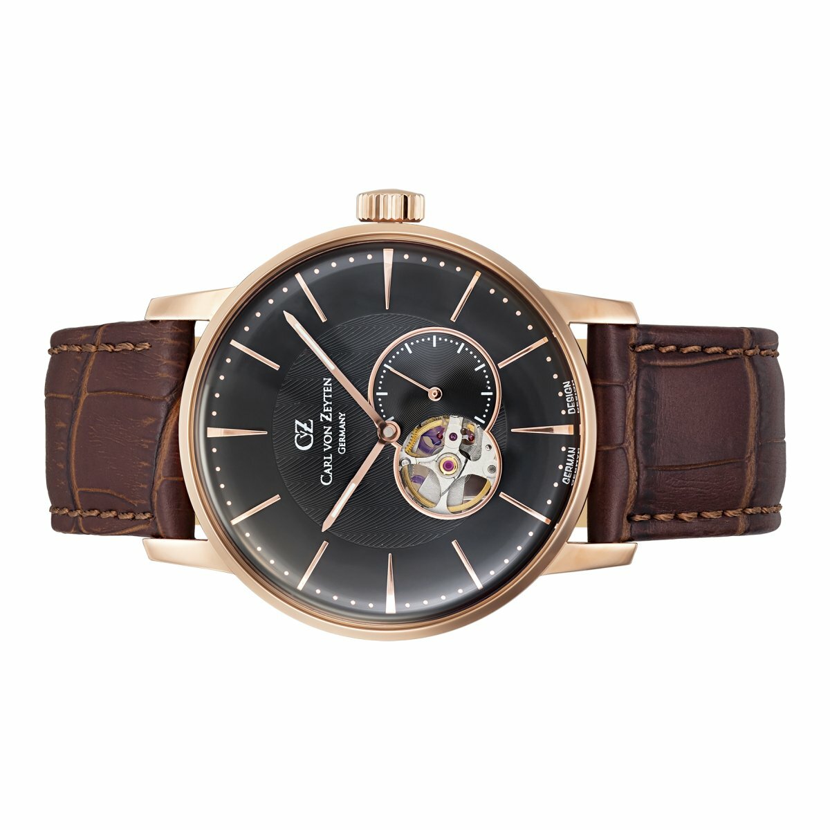 Pre-owned Carl Von Zeyten Men Watch Automatic Brigach Cvz0022rbk