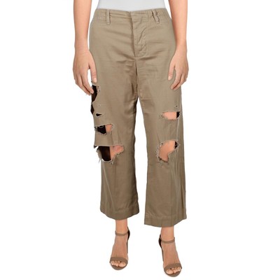 

Женские укороченные хлопковые брюки Frame Le Tomboy Tan  BHFO 1125, Washed dark sand