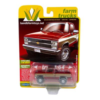 Chase Unit ~ Auto World 1/64 1983 Chevy K10 4x4, Red/Gold Limited Edition CP7805