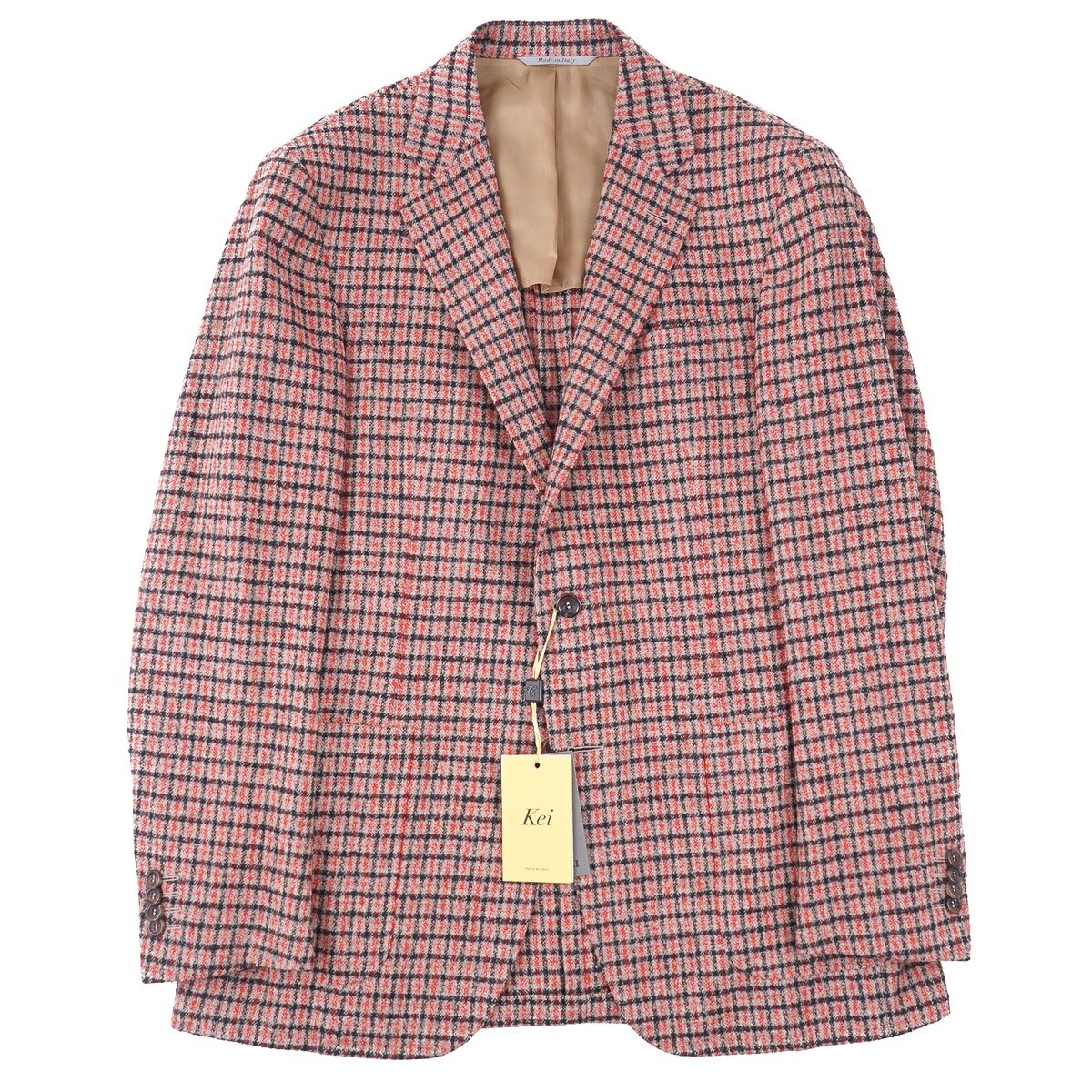 Pre-owned Canali 'kei' Slim-fit Soft Woven Flannel Wool Sport Coat 42r (eu 52) In Pink