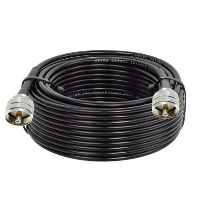 50ft 100feet RG58 cable coaxial UHF PL-259 Male connector To UHF Lot RF coax