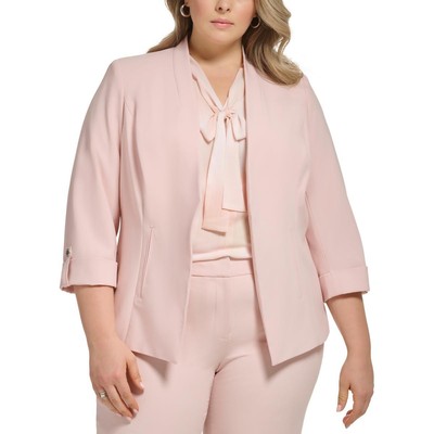 Женский розовый однотонный блейзер Calvin Klein с открытой передней частью Plus 14W BHFO 8325