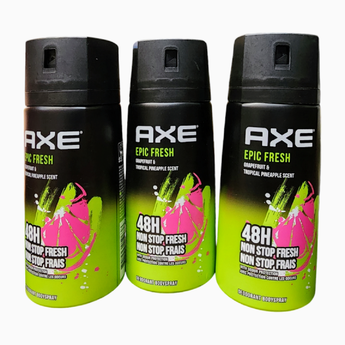 3 Pack Axe Epic Fresh Body Spray Deodorant 48hrs Protection