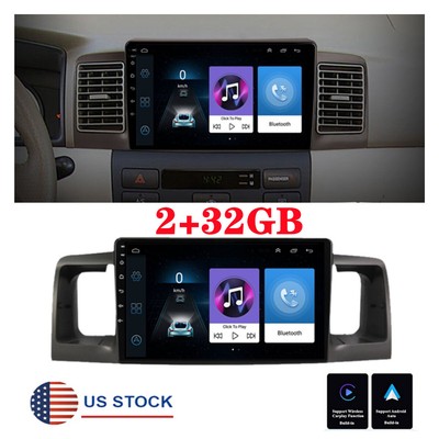For 03-08 Toyota Corolla Carplay 9''Stereo Radio GPS Nav Head Unit WIFI FM Player