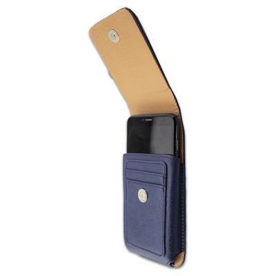 caseroxx Sac d'extérieur pour Energizer Power Max P600S en bleu fait de cuir ver
