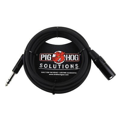 Сбалансированный кабель Pig Hog Solutions длиной 15 футов с разъемом TRS(M) — XLR(M) #PX-TMXM15