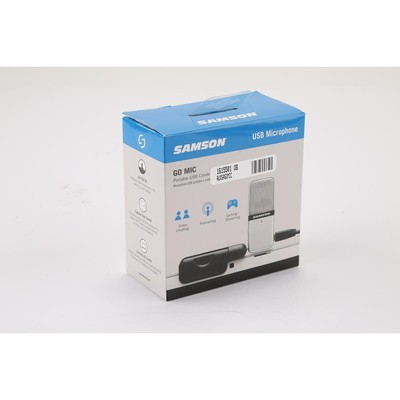 Samson Go Mic USB Microphone for Mac and PC Computers - Silver SKU#1615501
