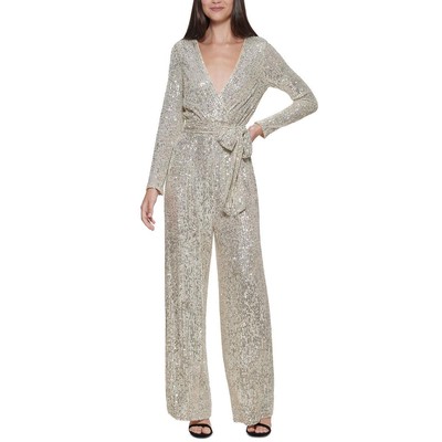 Eliza J/ женский комбинезон с поясом и стихарем, расшитый серебряными блестками, Petites 6P BHFO 1290