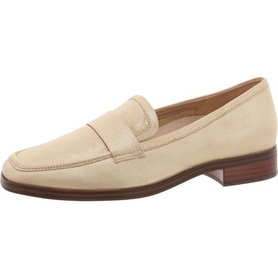 Vionic Womens Sellah II Gold Leather Loafers Shoes 8.5 Medium (B,M) BHFO 2902