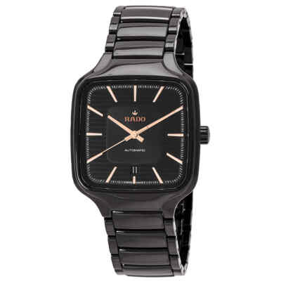 Pre-owned Rado True Square Automatic Black Dial Men's Watch R27078172