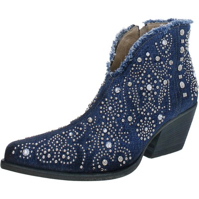 

Женские синие ботильоны Vince Camuto с шипами, размер 7, средний (B,M) BHFO 7195, Blu, VEERIDIAN