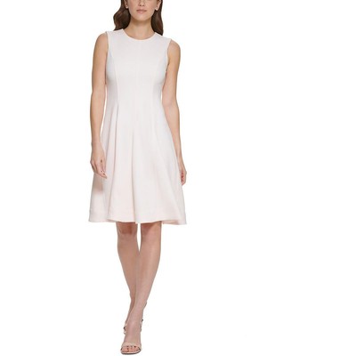 

Calvin Klein Женское розовое креповое платье-трапеция для офиса и работы  BHFO 9122, Blossom