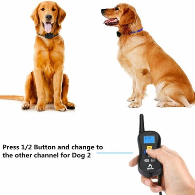 Patpet PTS-008 330 yards Remote Dog Training Stop Bark Collar - Has Shock, Vibra
