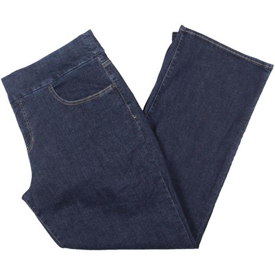 Женские джинсы Jag Jeans из светлой темно-синей джинсовой ткани средней посадки Bootcut Jeans Plus 24W 33 BHFO 0131