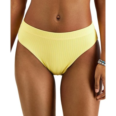 Женский купальник Roxy Womens с желтым ребристым низом средней длины для юниорок M BHFO 9741