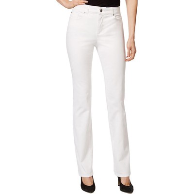 

Женские джинсы Charter Club Lexington White Straight Leg Jeans Petites  BHFO 0573, Bright white