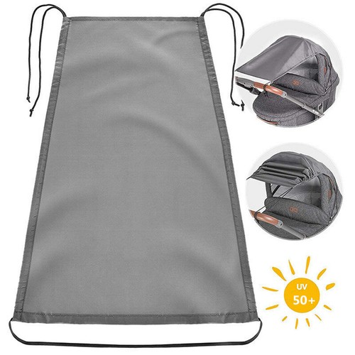 Universal Sonnensegel Kinderwagen Sonnenschutz Sonnenverdeck für Babywanne Grau