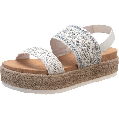 

Женские сандалии на плоской подошве Sun + Stone Karli белые, обувь 9,5, средний (B,M) BHFO 0213, White smooth