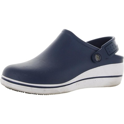 

Skechers Womens Amreli Navy Laceless Work Shoes Shoes 6 Medium (B,M) BHFO 8173, Navy/white