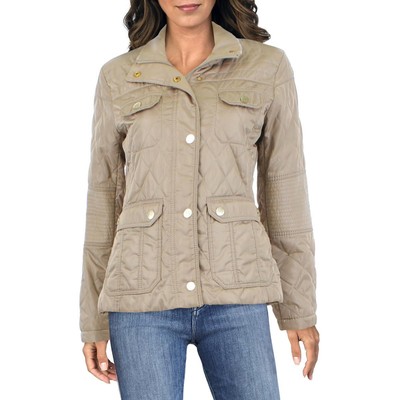 

Vince Camuto Женский коричневый поплиновый водостойкий плащ Верхняя одежда  BHFO 3693, Tan