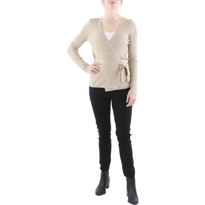 Lauren Ralph Lauren Женский свитер Nerida Tan с завязками на талии и запахом S BHFO 2406