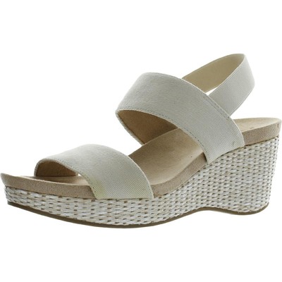 

LifeStride Женские бежевые сандалии на танкетке Delta 8 Medium (B,M) BHFO 0000, Almond miilk