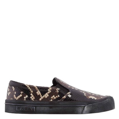 Pre-owned Bally Leory-p Snakeskin-effect Sneakers In Multicolor
