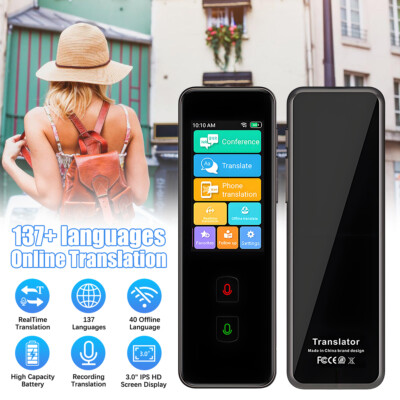 NEW 137 Language Translator Device Smart Two-Way Instant Voice Photo Translation