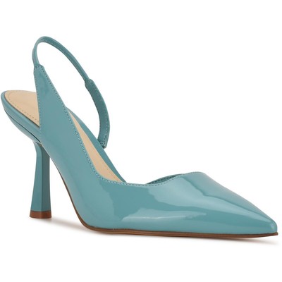 

Женские синие туфли на каблуке с открытой пяткой Nine West Mollie, размер 5,5, средний (B,M) BHFO 4208, Medium blue, Mollie
