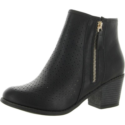 

Женские черные ботильоны с перфорацией Journee Collection 7 Medium (B,M) BHFO 3212, Черный, BHFO
