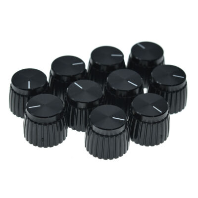 10pcs Guitar AMP Amplifier Knobs Black Cap Push on Knobs 