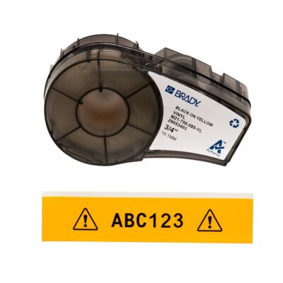 Label Cartridge for Brady M21-750-595-YL BMP-21 Yellow 19.05mm x 6.4m